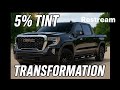 Tutorial Tinting A 2021 GMC Denali HD 5 Ceramic Tint Sharpie Method JC Tints