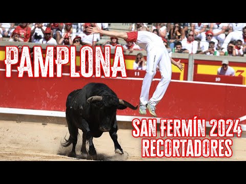 💥 SAN FERMÍN 2024 🏆 RECORTADORES CON TOROS BRAVOS EN PAMPLONA