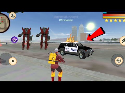 Flame Terror (Flame Hero Burner Police Car) Skeleton Man Fight Police Man - Android Gameplay HD