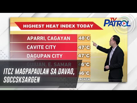 ITCZ magpapaulan sa Davao, Soccsksargen TV Patrol