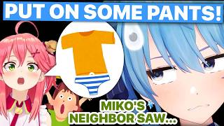 Miko Greeted Suisei, While In Just Panties & T-shirt (Sakura Miko /Hololive) [Eng Subs]