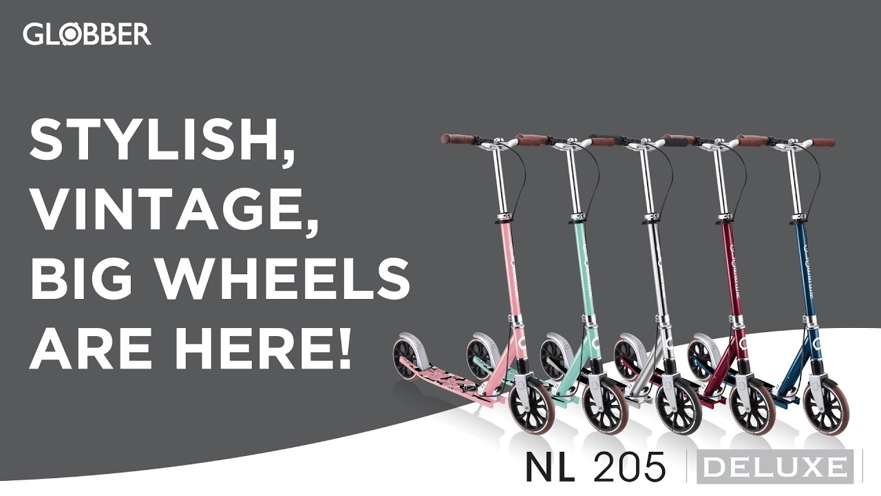 Globber - Kolobežka NL205 Deluxe Vintage tmavě červená