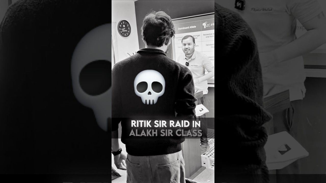 Ritik Sir RAID in LIVE CLASS💀🚨 #shorts #class10 #pw #physicswallah