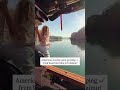 American Tourist Pooping From Boat Into Lake In Udaipur Rajasthan India