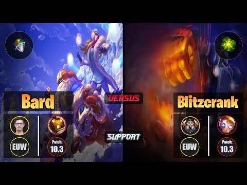 Mikyx BARD (Support) [Prototype; Omnistone] VS BLITZCRANK - Challenger EUW Patch 10.3
