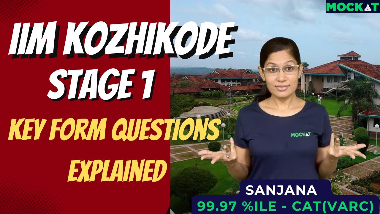 IIM Kozhikode Stage 1 Calls OUT! Sanjana Mam Reveals How to Answer Key Questions