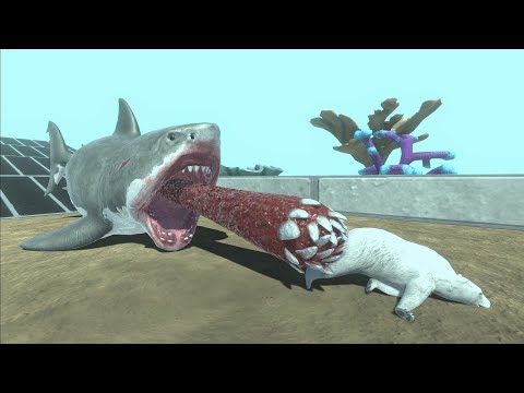 Escape from MUTANT MEGALODON - Animal Revolt Battle Simulator