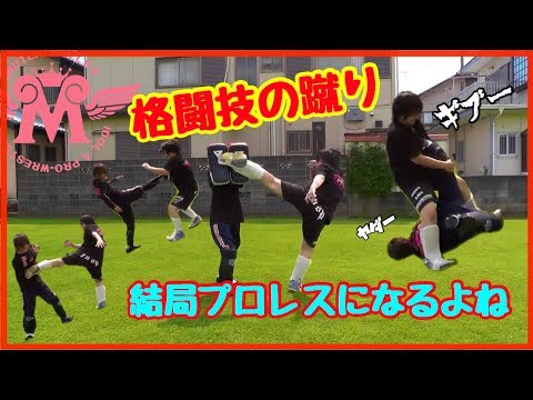 格闘技の蹴りとガード！やっぱり最後はプロレスに…