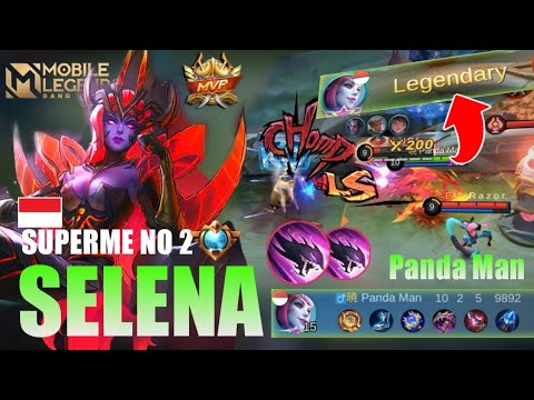 Selena Lady Vengeance New skin ABYSS | Superme No 2 Selena gameplay by Panda Man MLBB