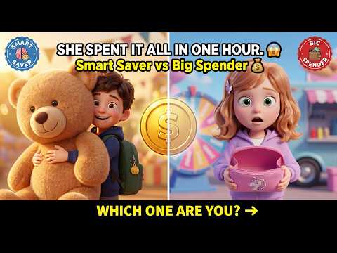 Smart Saver vs Big Spender 💰 | Money Lessons for Kids| She Spent It ALL | He Won the Grand Prize