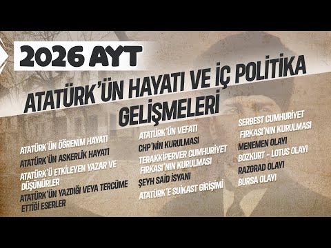 29) AYT Tarih - Atatürk'ün Hayatı ve İç Politika Gelişmeleri - Ramazan YETGİN - 2025