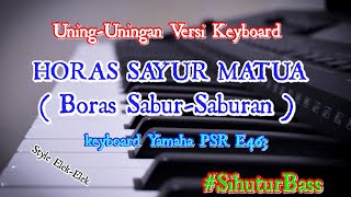 Download lagu HORAS SAYUR MATUA !! Gondang Batak versi Keyboard Yamaha PSR E463 mp3