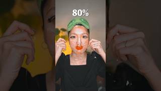 サランラップ使ったメイクしてみた。　　　　#shorts