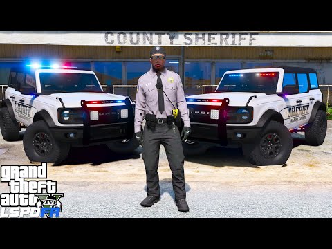 GTA 5 LSPDFR POLICE MOD - New 2021 Ford Bronco Sheriff Truck
