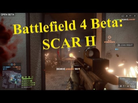 Battlefield 4 Beta: SCAR H with Ergo Grip, Laser and Reflex Sight