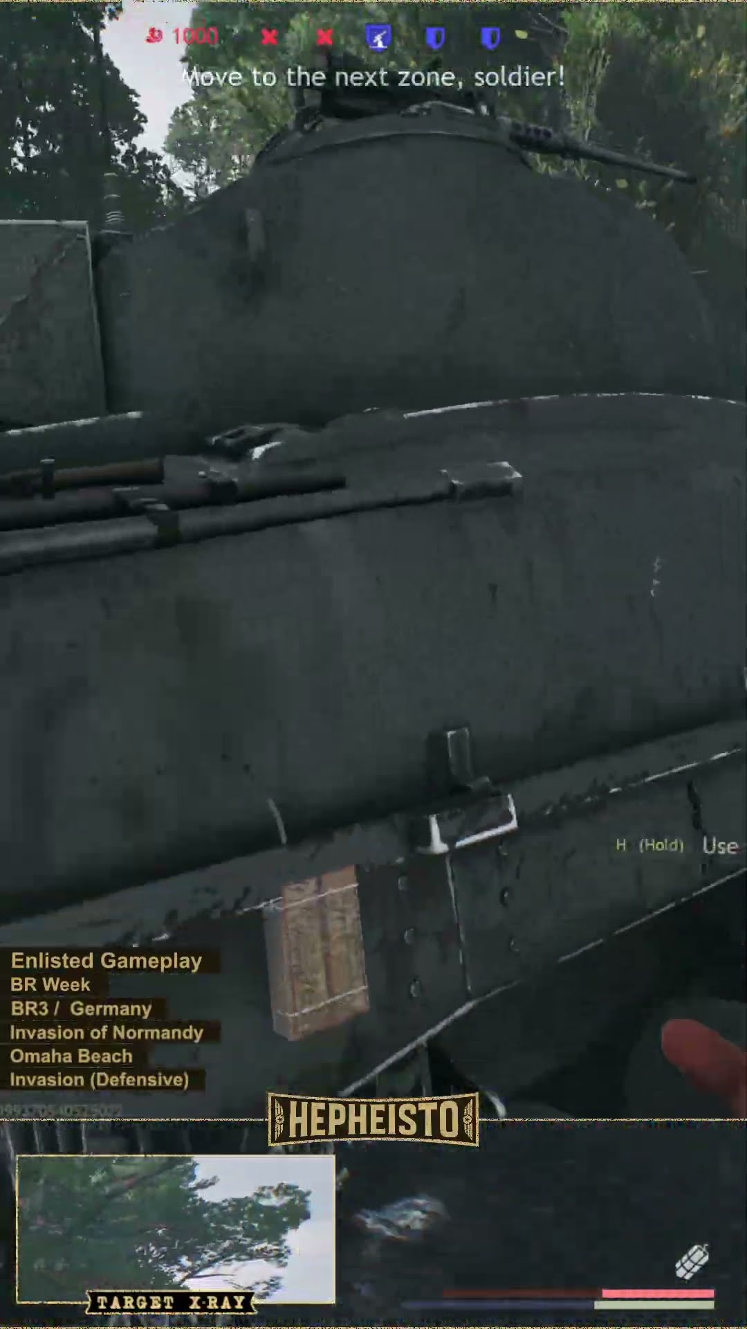Machinegunner eliminates Tank Sherman II with TNT Charge