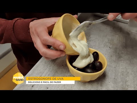 Receita de Estrogonofe de Uva - Com Lucas Sanseverino | MANHÃ NA BAND
