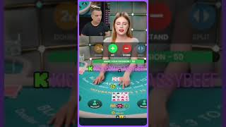 Perfect pair cards lost but won 200k? #beefgang #classybeef #blackjack #bigwin #casino @ClassyBeef