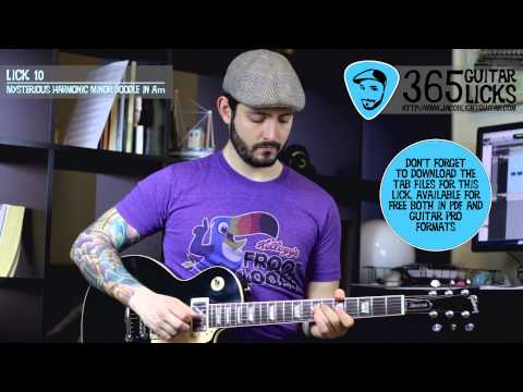 Lick 10/365 - Mysterious Harmonic Minor Doodle in Am | 365 Guitar Licks Project