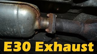 1987 E30 325e Project Eta- Exhaust and Muffler Installation