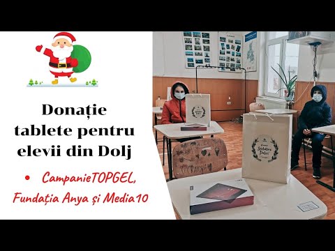Tablete pentru elevii din Dolj. Campanie TOPGEL,  Fundația Anya și Media10