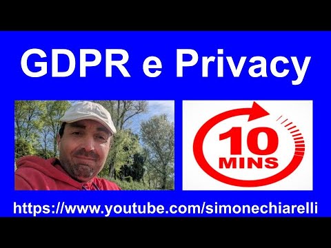Simone Chiarelli: 10 minutes on GDPR and privacy