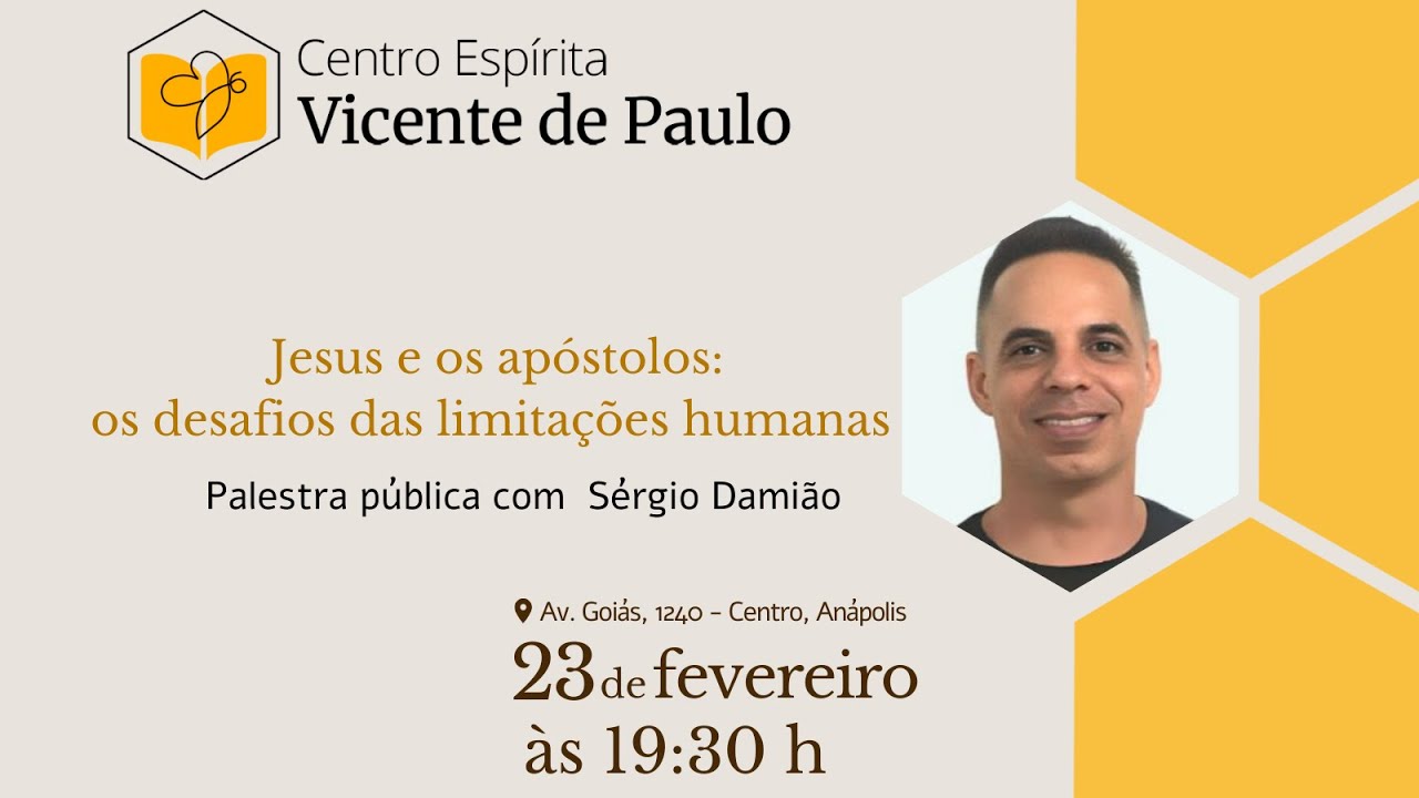 🙏Palestra:Jesus e os apóstolos: os desafios das limitações humanas |Sérgio Damião |#CEVP