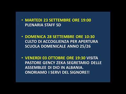 Culto di adorazione 14/09/2025 con il Pastore Gennaro Rosato