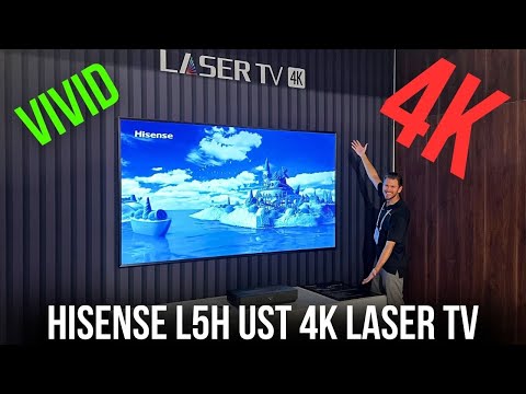 Hisense L5H 2700-Lumen UHD 4K Ultra Short-Throw Laser Home Theater Projector with 100" ALR Screen