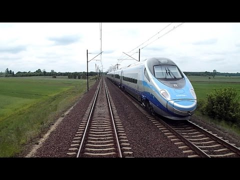 Odcinek CMK Zawiercie - Strzałki z tyłu pociągu EIC Ondraszek