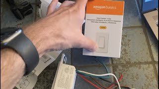 Amazon Basics 3 way smart switch installation with a standard 3 way switch