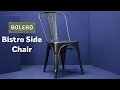 Video: Juego de 4 sillas de acero galvanizado color gris Bolero Bistro GL329