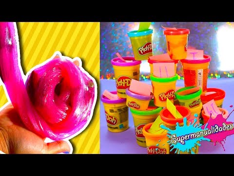 Don't choose the wrong Play-Doh for Slime Challenge  - Supermanualidades