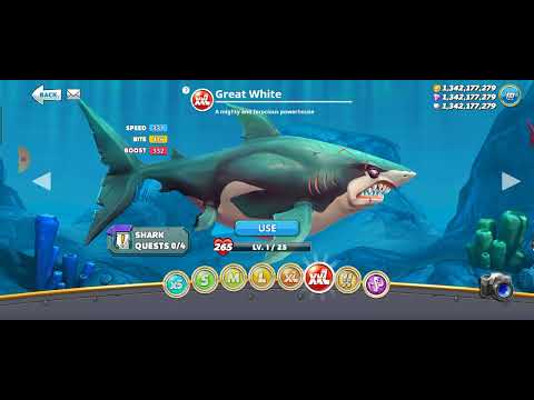All XXL SHARKS UNLOCK - HUNGRY SHARK WORLD