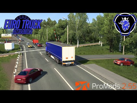#FAIL! | ETS2 1.40 | ProMods 2.55 | SCANIA S500 | Rēzekne - a rail crossing...