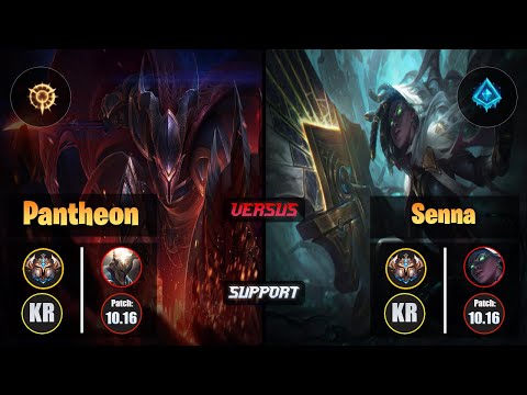 Challenger PANTHEON [Press the Attack] (Support) VS  SENNA - Challenger KR Patch 10.16