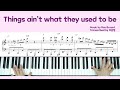 C BLUES Transcription #1. Things Ain't What They Used To Be. Ray Bryant. Piano Solo.