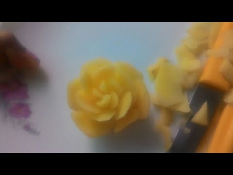 Carving-potato flower