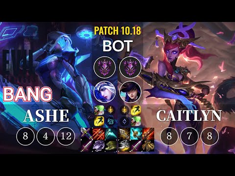 EG Bang Ashe vs Caitlyn Bot - KR Patch 10.18
