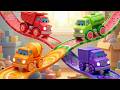 Five Colorful Tractors Song Learn Colors Fruits Fun Farm Nursery Rhymes For Kids