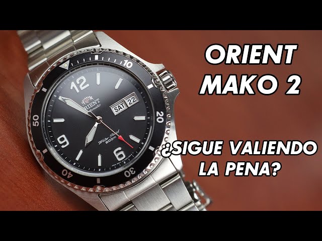 Vídeo relacionado con Orient Mako II - Reloj de Buceo automático japonés para Hombre, Acero Inoxidable, 200 Metros, Negro, Pulsera