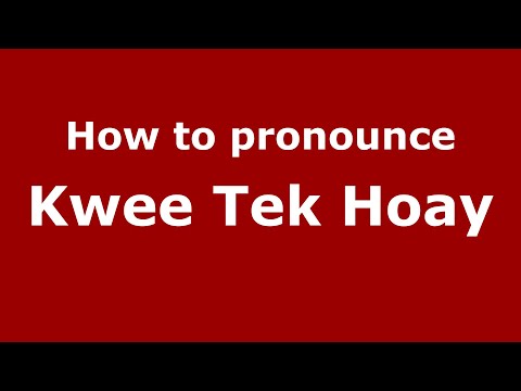 How to pronounce Kwee Tek Hoay (Indonesia/Indonesian) - PronounceNames.com