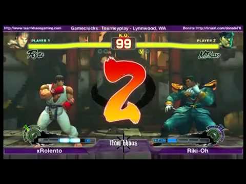 Tourneyplay March SSF4 Singles - xRolento (RYU/GUI) vs RikiOh (DIC)