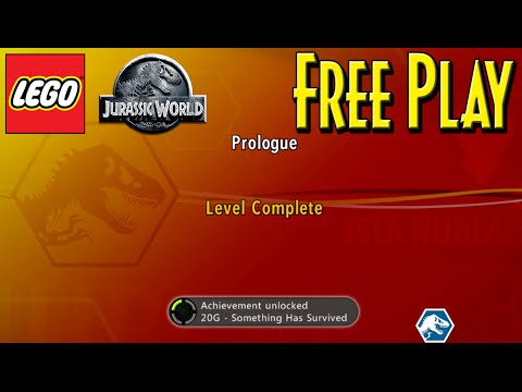 LEGO Jurassic World Free Play - Prologue 100% All Minikits & Amber Brick