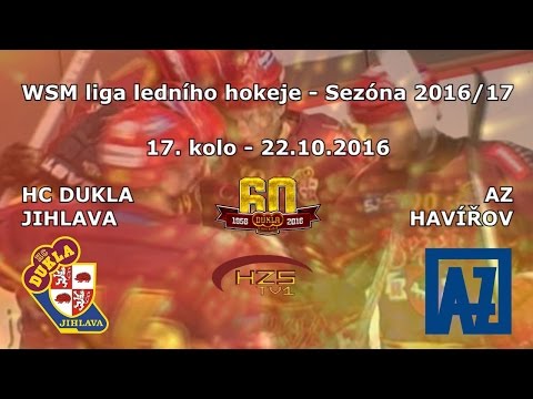 17. kolo (22.10.2016) HC Dukla Jihlava - AZ Havířov