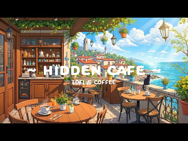 Hidden Summer Café ☕ Relaxing Lofi Beats for Study & Work 🌊 Peaceful Coastal Coffee Ambience