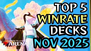 TOP 5 WINRATE DECKS FOR NOVEMBER 2025 | MTG Arena | Standard | Through the Omenpaths
