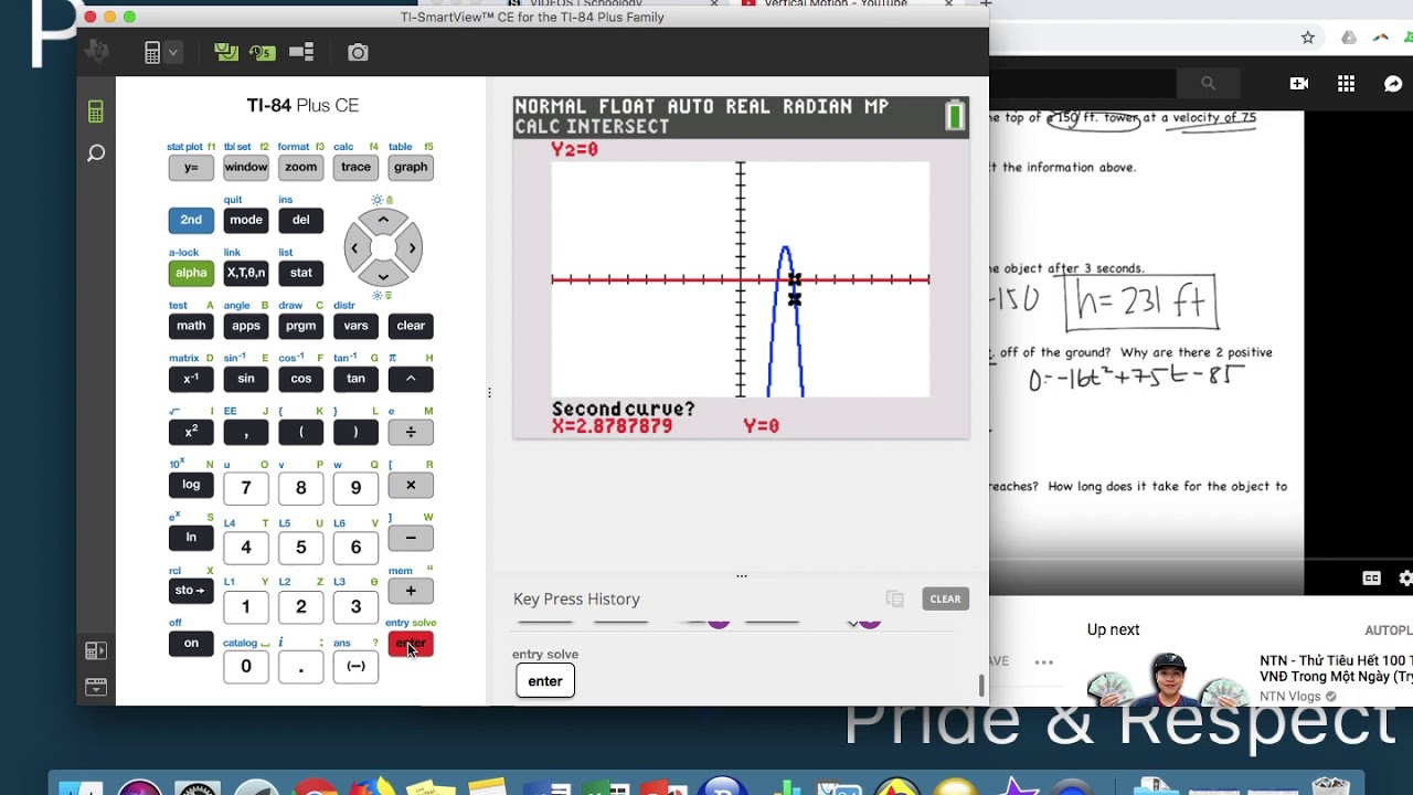 Optional Vertical Motion Video (Calculator)