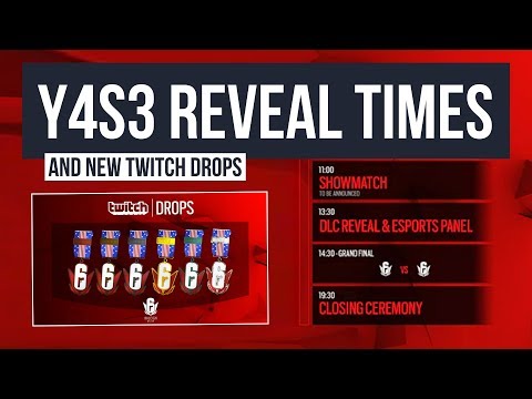 Y4S3 REVEAL PANEL TIMES + NEW TWITCH DROPS | Rainbow Six Siege Raleigh Major