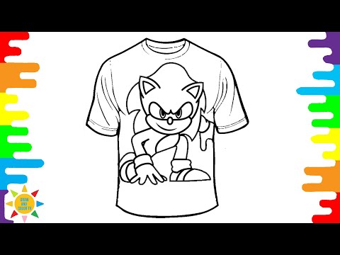 SonicT-shirt Coloring Page |Sonic The Hedgehog T-shirt Coloring | Disfigure - Blank [NCS Release]